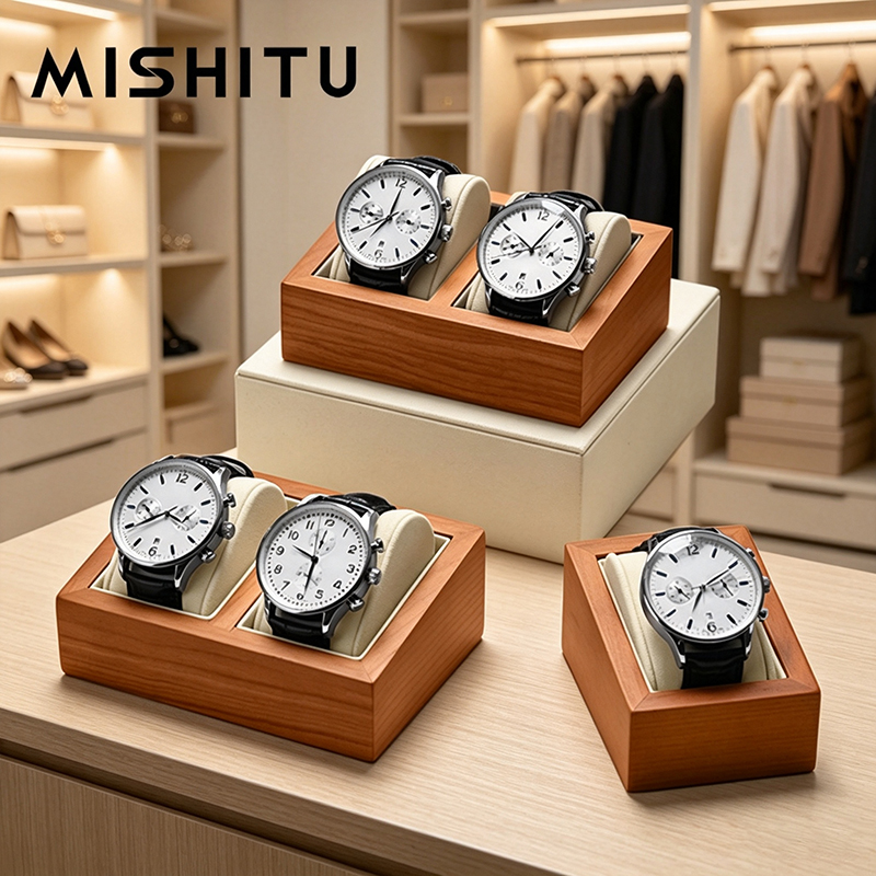 Jewelry Watches For Men - MISHITU Solid Wood Watch Storage Box