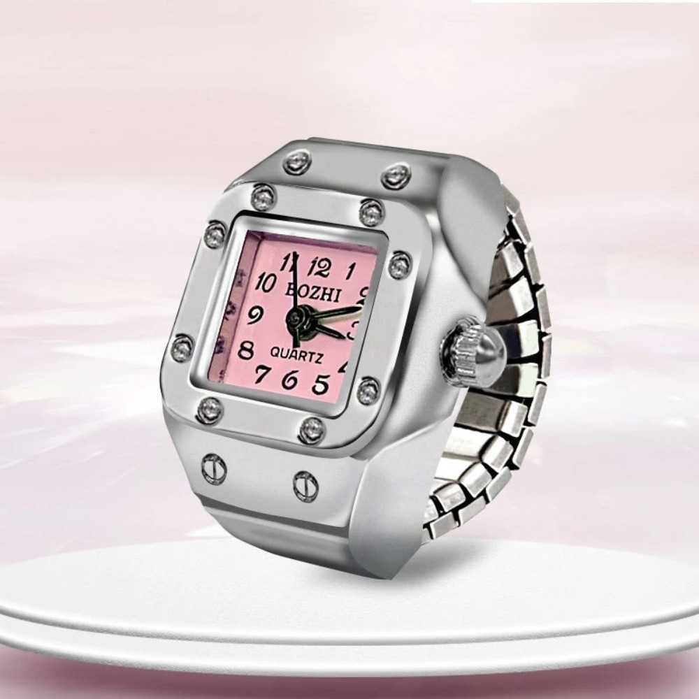 Jewelry Like Watches - Creative Square Dial Ring Watch Alloy