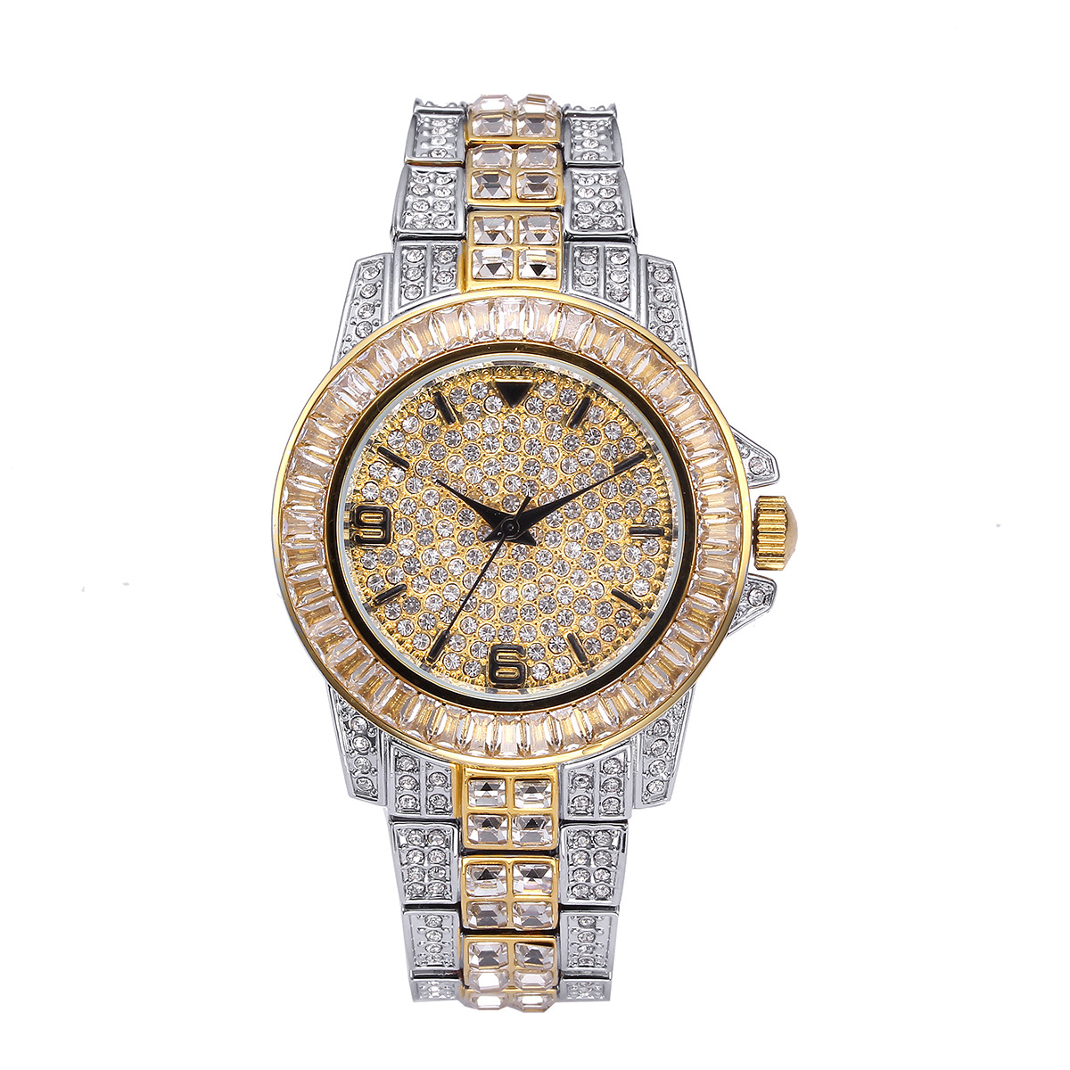 Jewelry Watches For Men - Luxury Full Stone Quartz Watches for