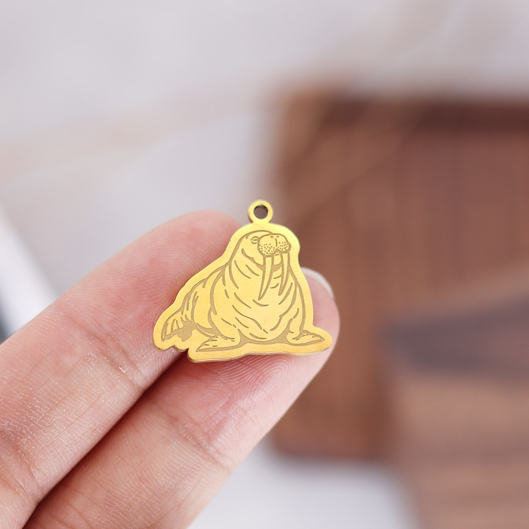 Pacific Jewelry & Watches Los Angeles - 2pcs Cute Chubby Pacific Walrus Sea