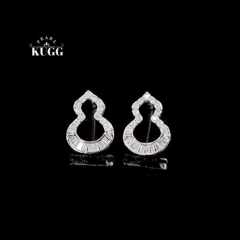 Diamond Stud Earrings - KUGG 100% 18K White Gold Earrings