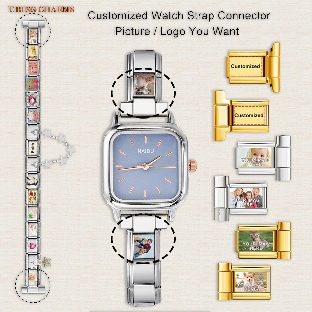 Jewelry Watches For Men - 1 pair Picture Logo Customized Watch