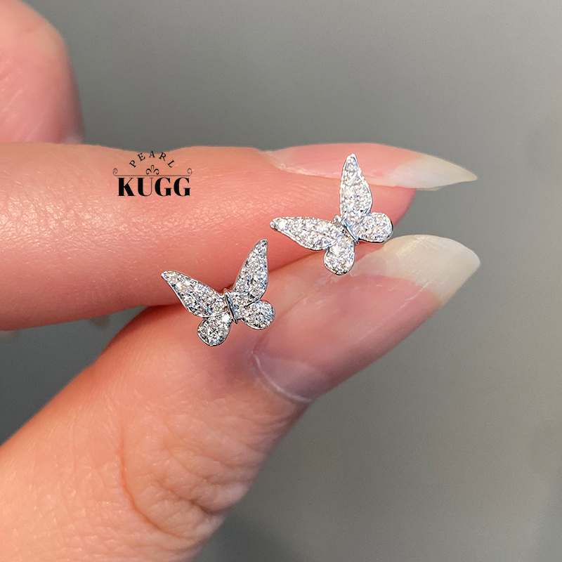 Diamond Stud Earrings - KUGG 100% 18K White Gold Earrings