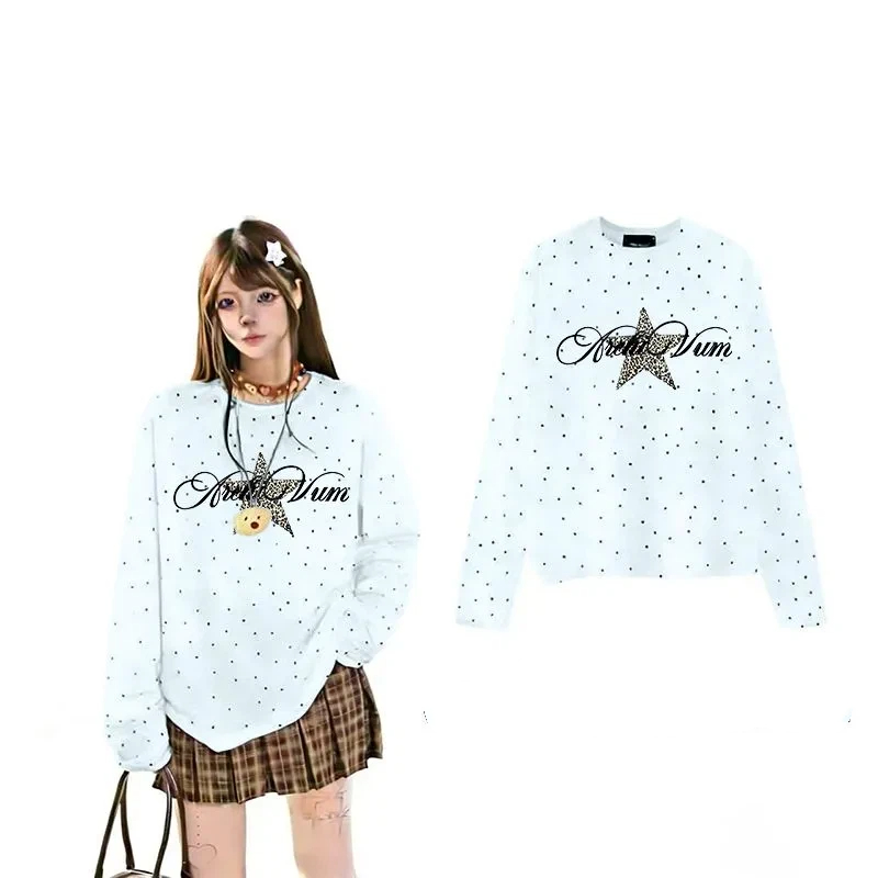 S&S Watches & Jewelry Ho Chi Minh - Women Lazy Style Crew Neck Polka