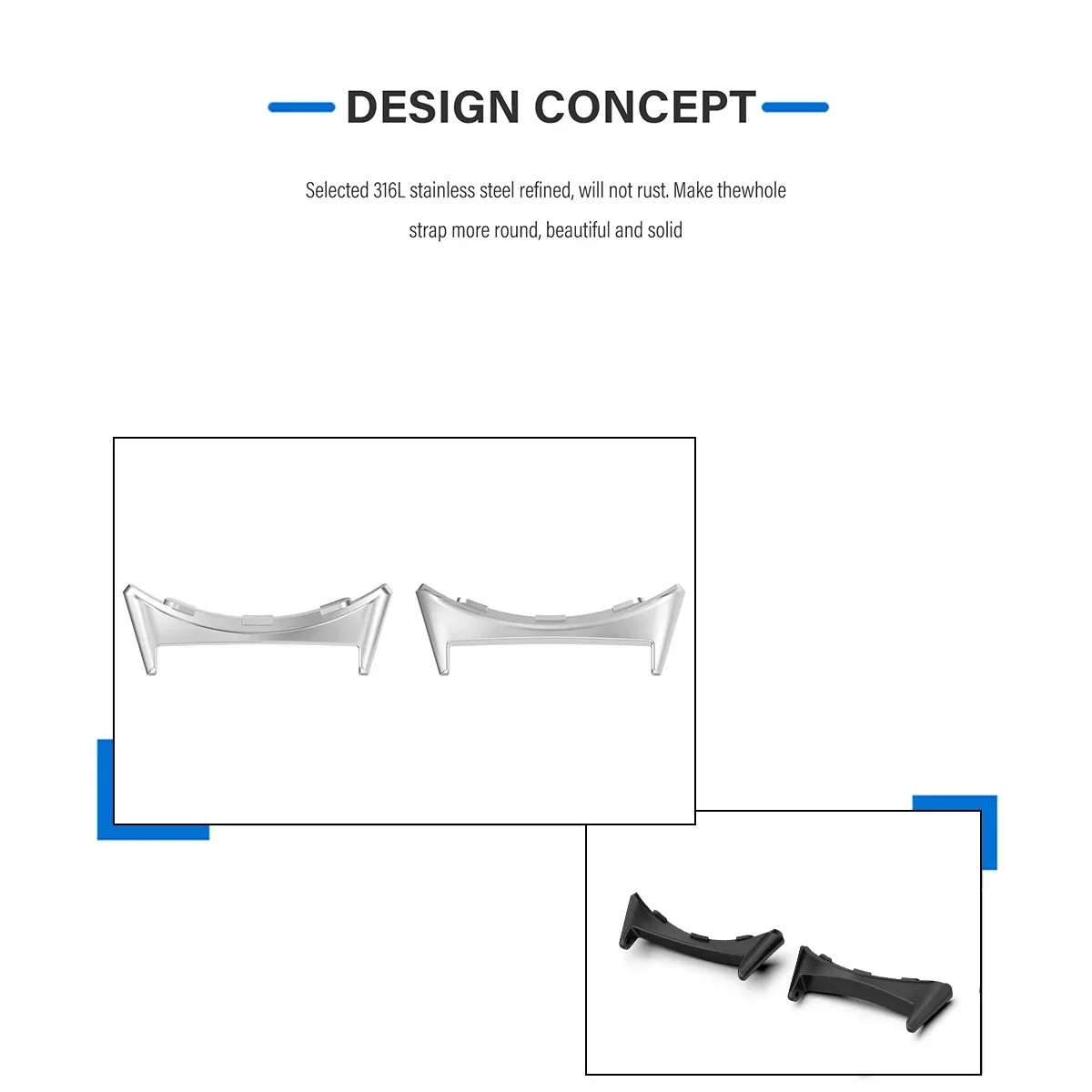 2pcs Watch Strap Connector Ada - Watch Strap Replacement ulasan dan harga
