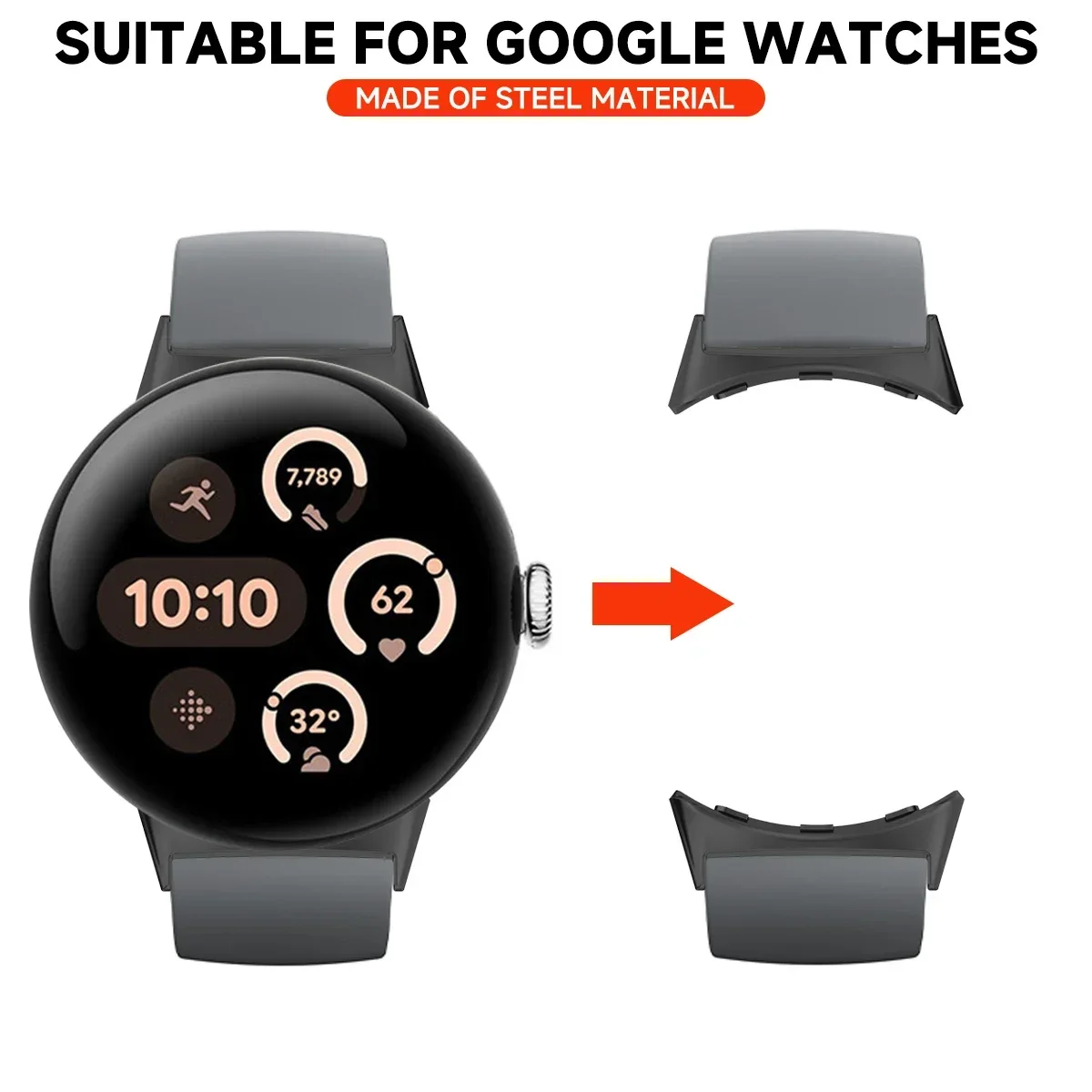 2pcs Watch Strap Connector Ada - Watch Strap Replacement ulasan dan harga