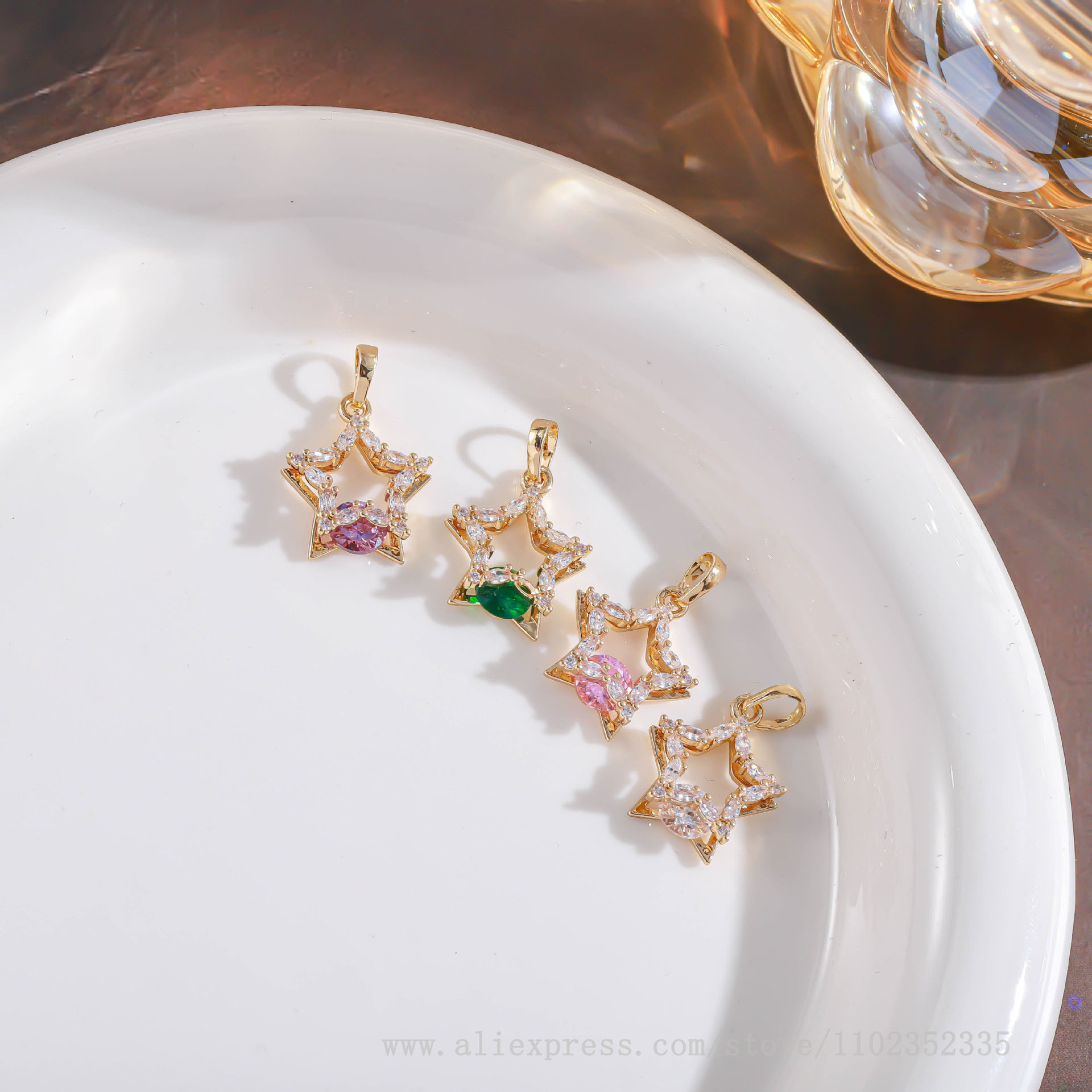 10pcs/ Bag   New fashion diamo - Diamond Stud Earrings ulasan dan harga