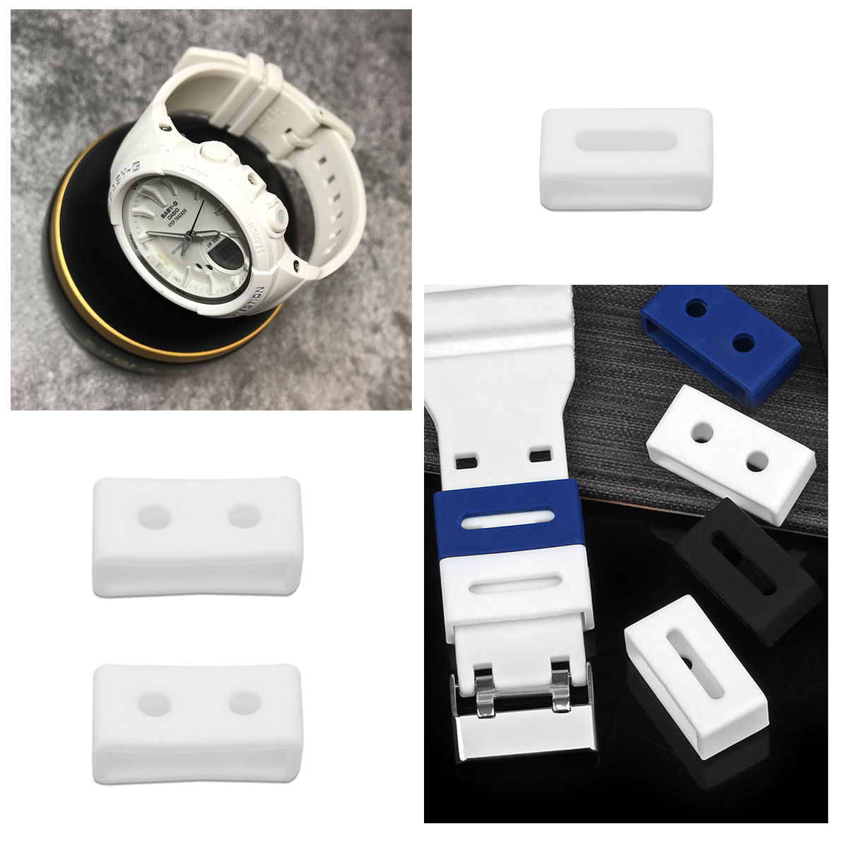 3Pcs Silicone Watch Band Loops - Watch Strap Replacement ulasan dan harga
