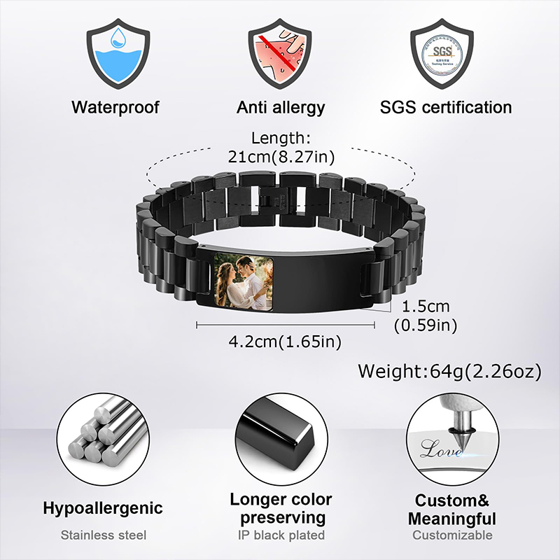 Custom Picture Text Bracelet W - Jewelry Like Watches ulasan dan harga