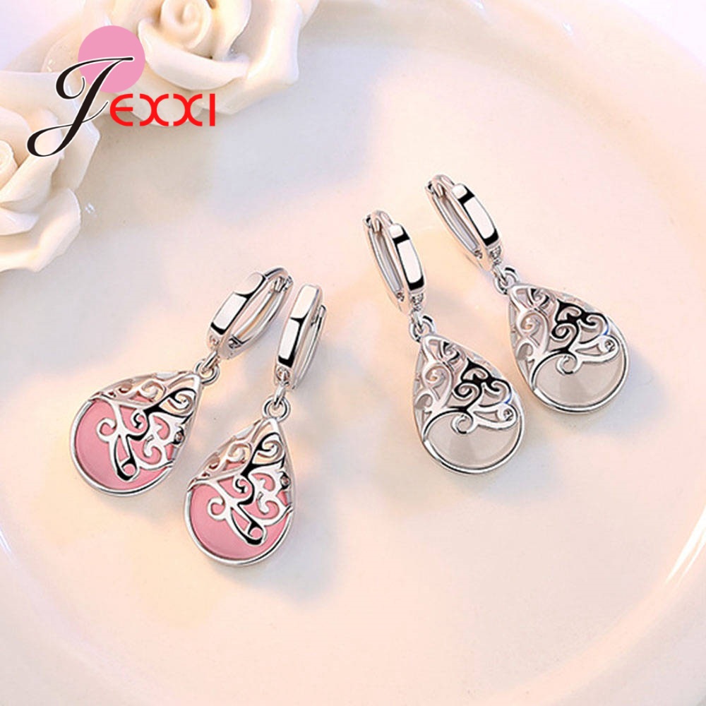 Genuine 925 Sterling Silver Mo - Opal Earrings Dangle ulasan dan harga