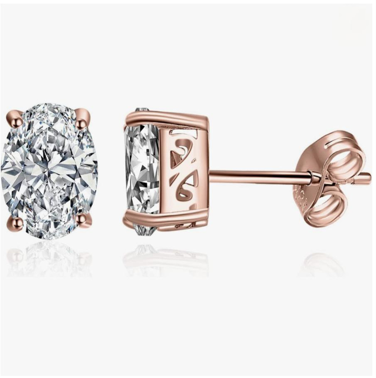 14K gold physical real gold la - Diamond Stud Earrings ulasan dan harga