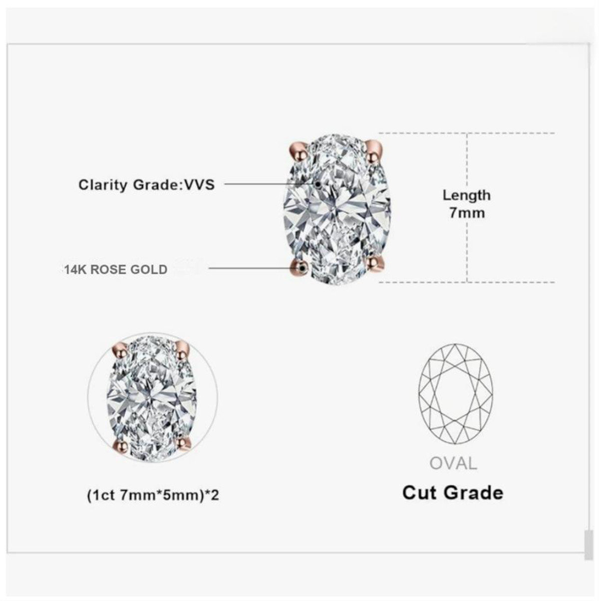 14K gold physical real gold la - Diamond Stud Earrings ulasan dan harga