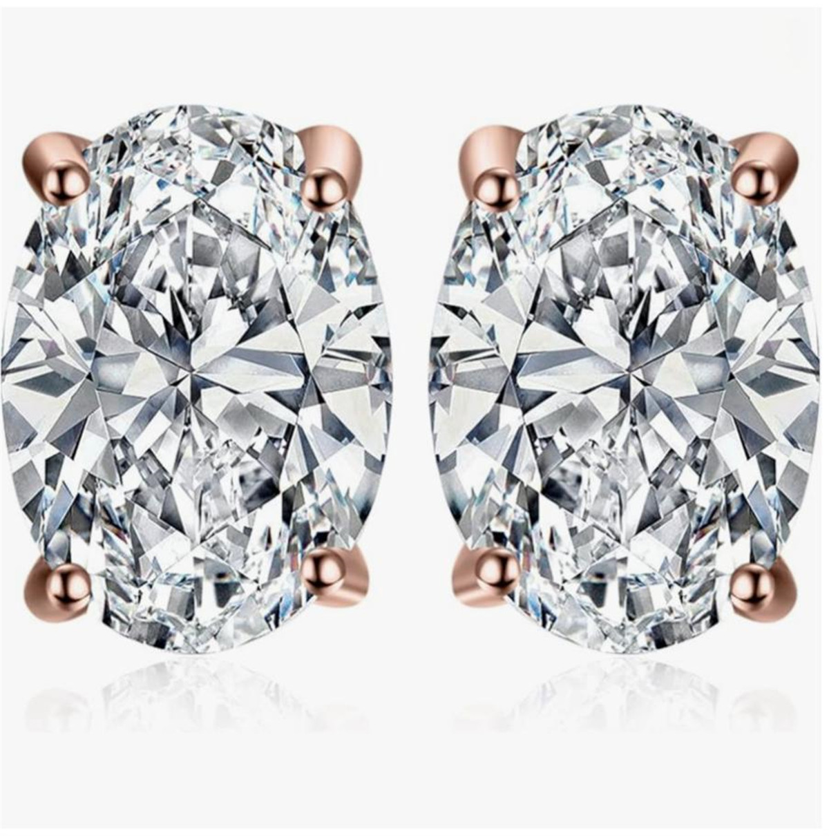 14K gold physical real gold la - Diamond Stud Earrings ulasan dan harga