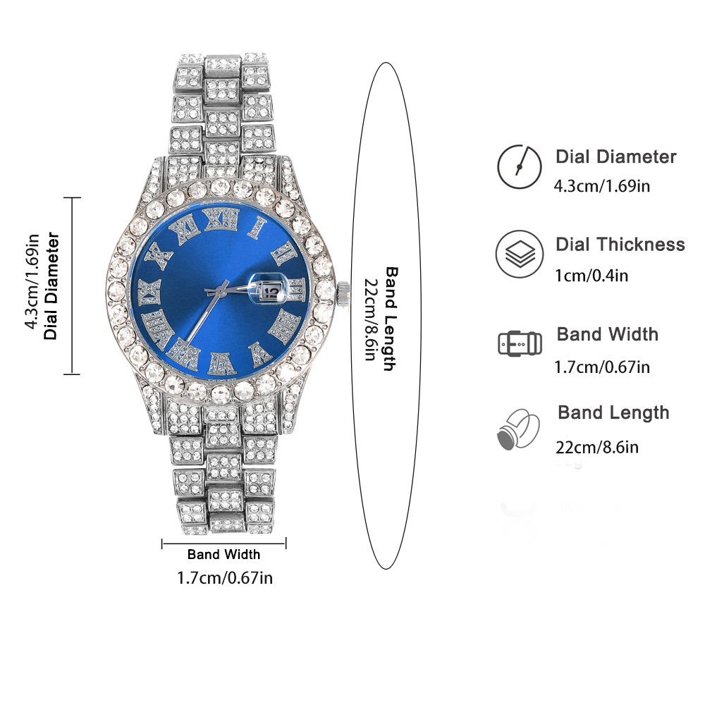 3pcs Hip-hop Watch Jewelry Set - Jewelry Like Watches ulasan dan harga