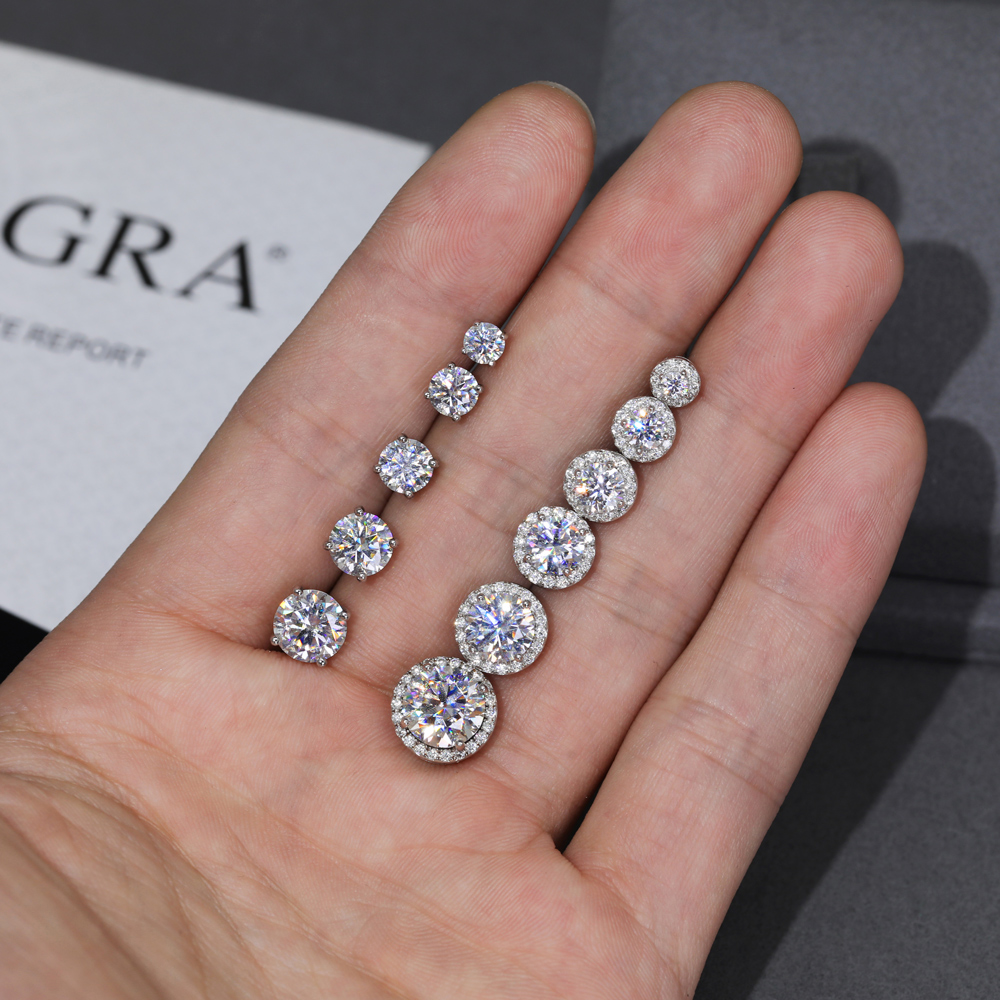NASIA Premium White/Colorful M - Diamond Stud Earrings ulasan dan harga