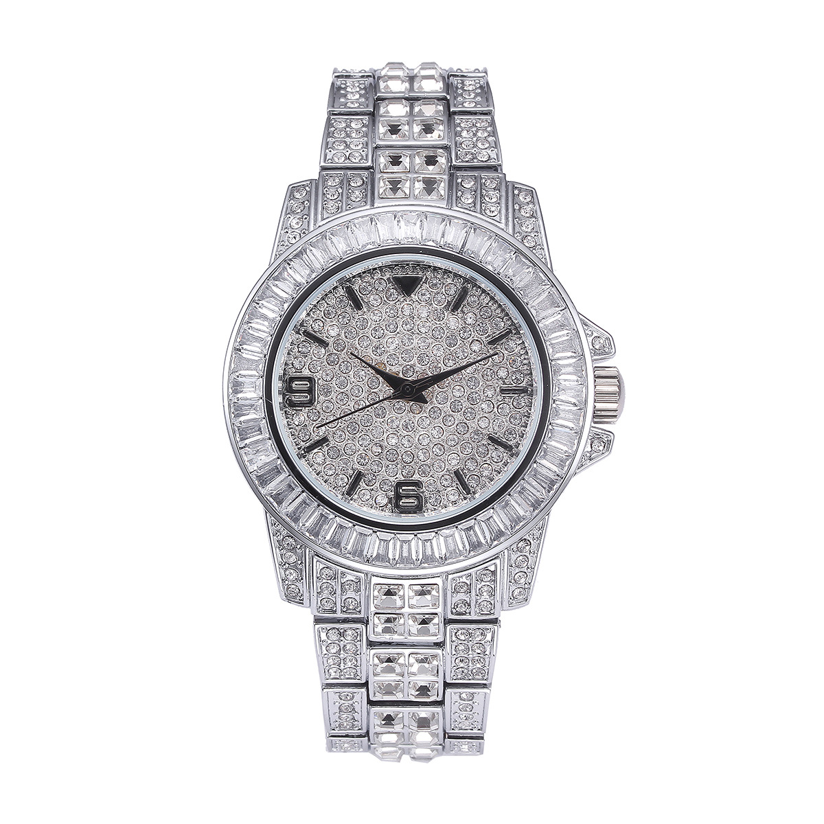 Luxury Full Stone Quartz Watch - Jewelry Watches For Men ulasan dan harga