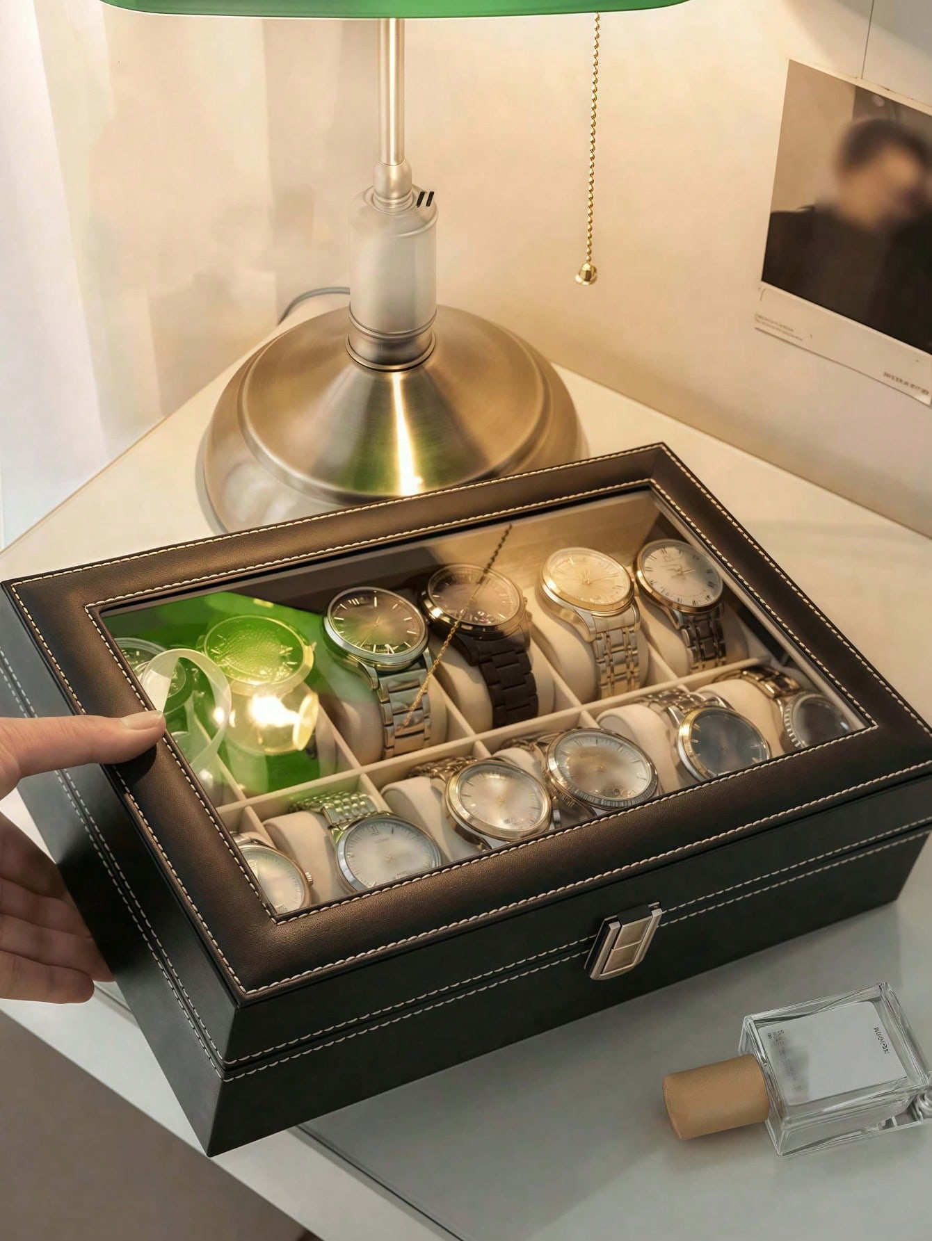 Leather Watch Box with Lock, L - Jewelry Like Watches ulasan dan harga