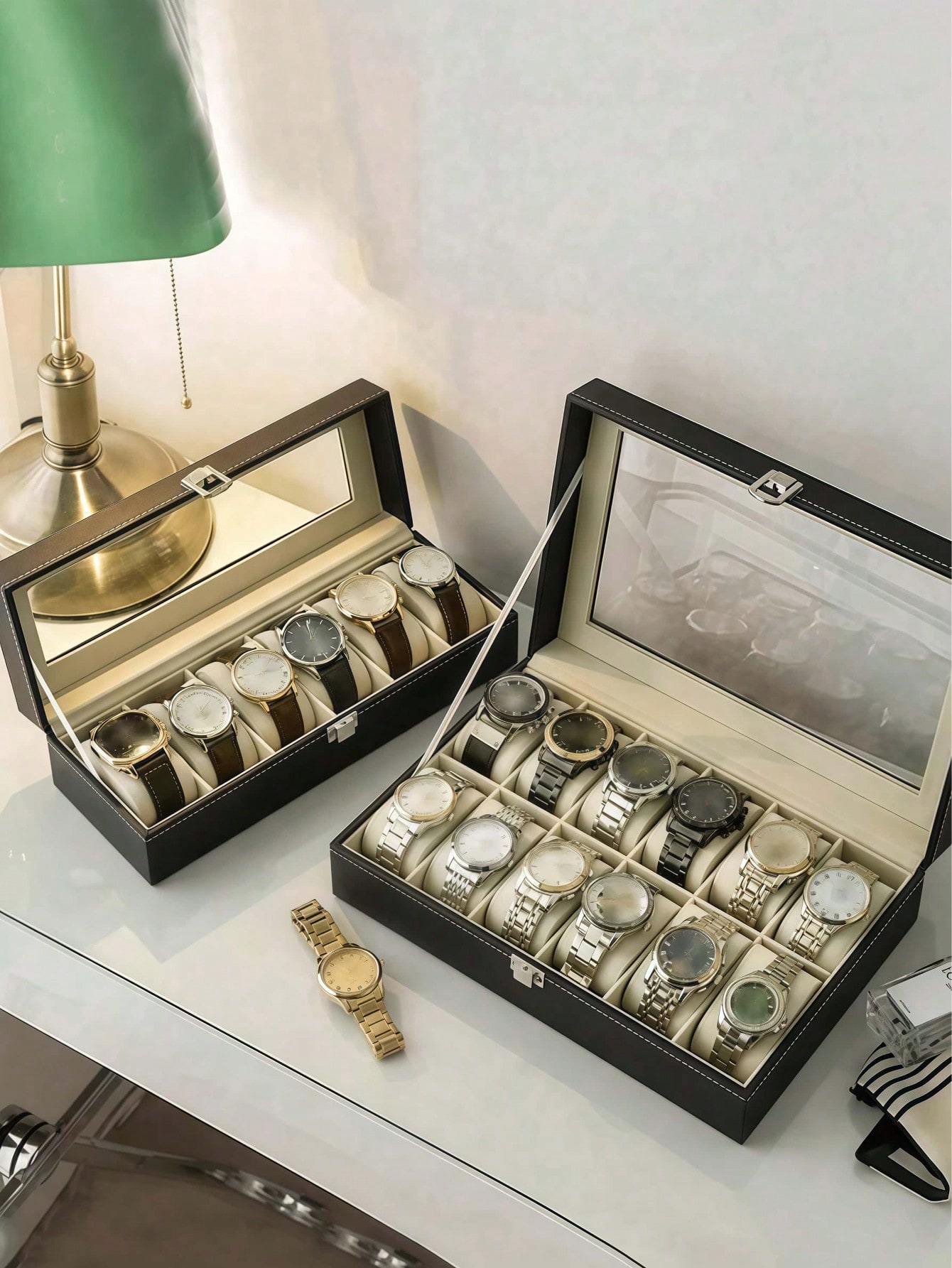 Leather Watch Box with Lock, L - Jewelry Like Watches ulasan dan harga