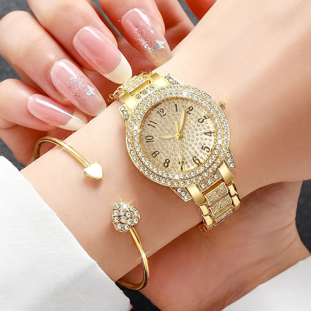 6PCS Fashion Rhinestone Women  - Jewelry Like Watches ulasan dan harga
