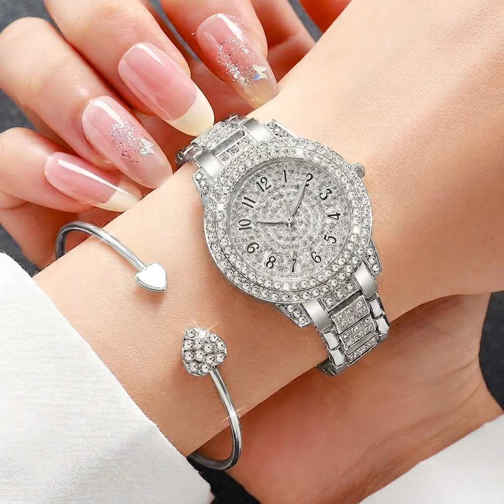 6PCS Fashion Rhinestone Women  - Jewelry Like Watches ulasan dan harga