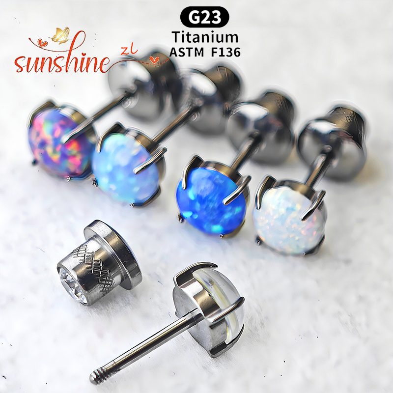 2PCS ASTM F136 Titanium Opal M - Opal Earrings Dangle ulasan dan harga