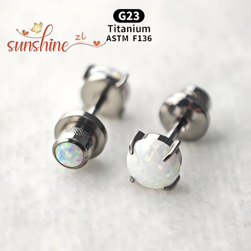 2PCS ASTM F136 Titanium Opal M - Opal Earrings Dangle ulasan dan harga