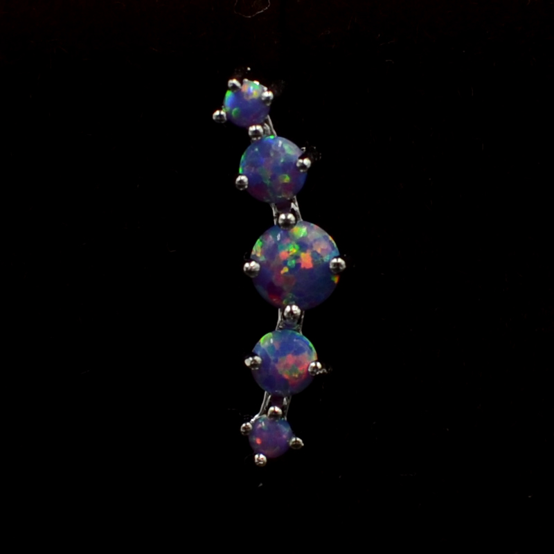 CHUANCI 1 PC Stainless Steel & - Opal Earrings Dangle ulasan dan harga