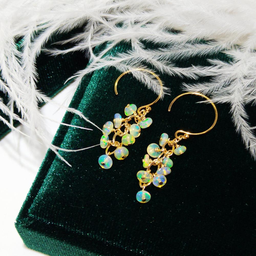 Lii Ji Natural Ethiopia Opal 1 - Opal Earrings Dangle ulasan dan harga