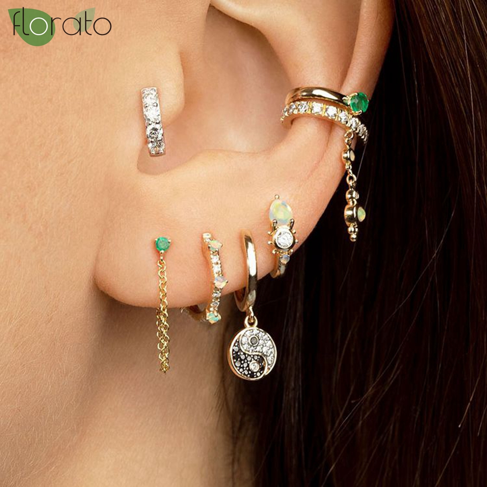925 Sterling Silver Needle Exq - Opal Earrings Dangle ulasan dan harga