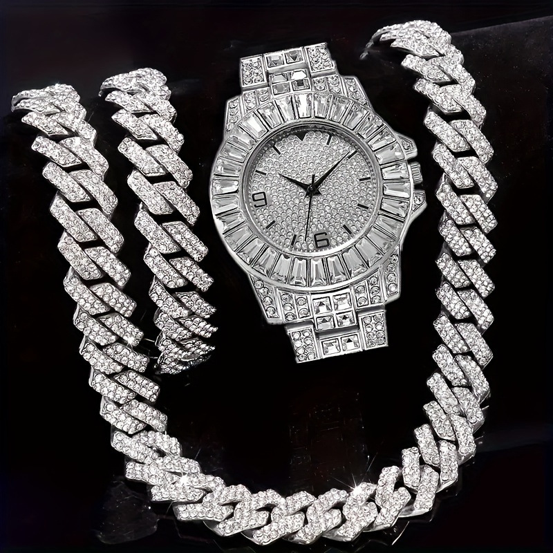Men's Bling Jewelry Set: Gold  - Jewelry Like Watches ulasan dan harga