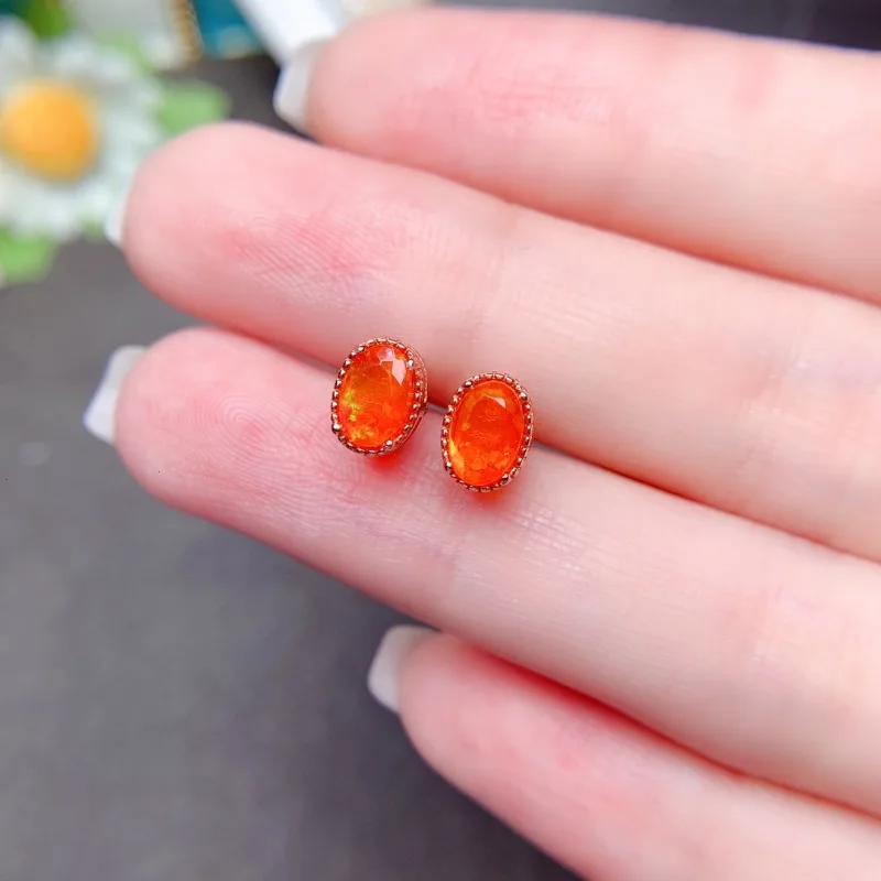Orange Fire Opal Rare Earrings - Opal Earrings Dangle ulasan dan harga