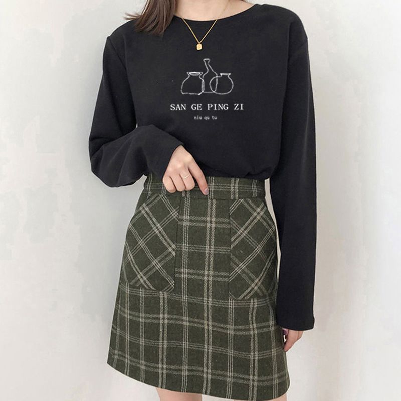 Women Korean Style Crew Neck B - S&S Watches & Jewelry Ho Chi Minh ulasan dan harga