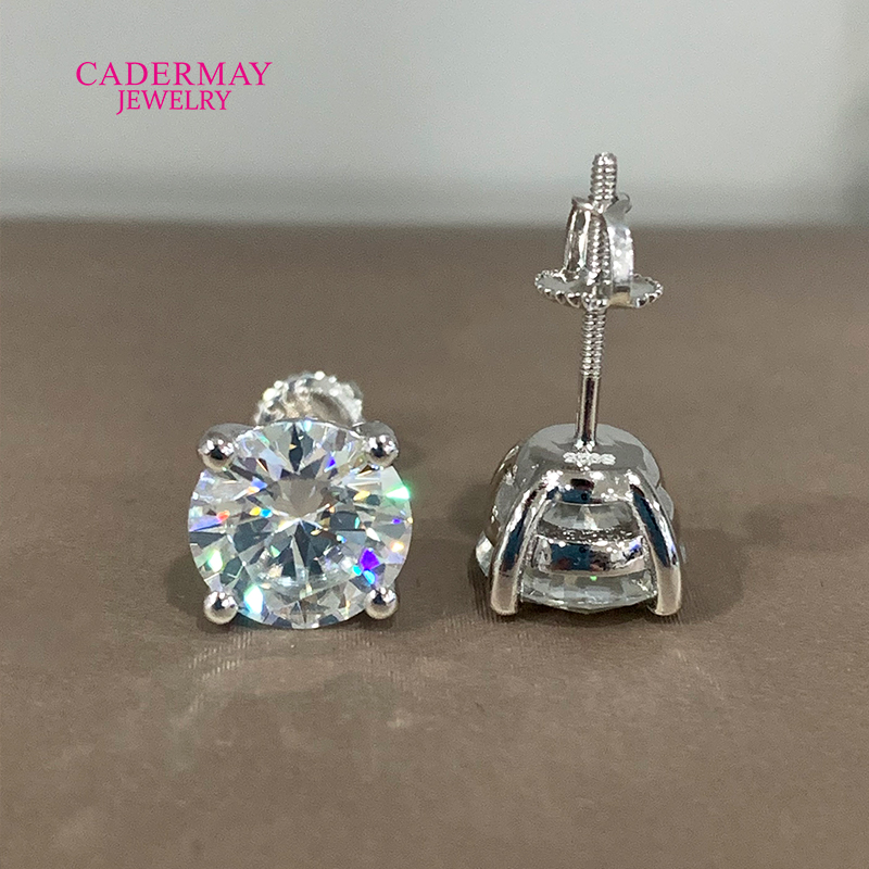 High Quality 4 Prongs Screw Ba - Diamond Stud Earrings ulasan dan harga